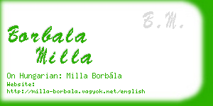 borbala milla business card
