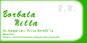 borbala milla business card